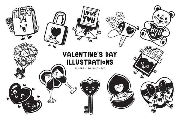 Valentine's Day illustrations