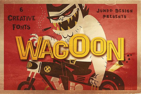 $ Wagoon. Funny Style Font