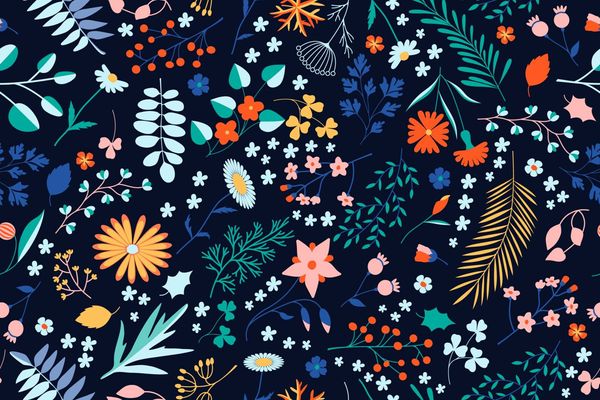 Winter Floral Pattern