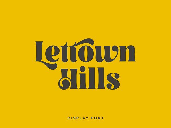 Lettown Hills Display Font