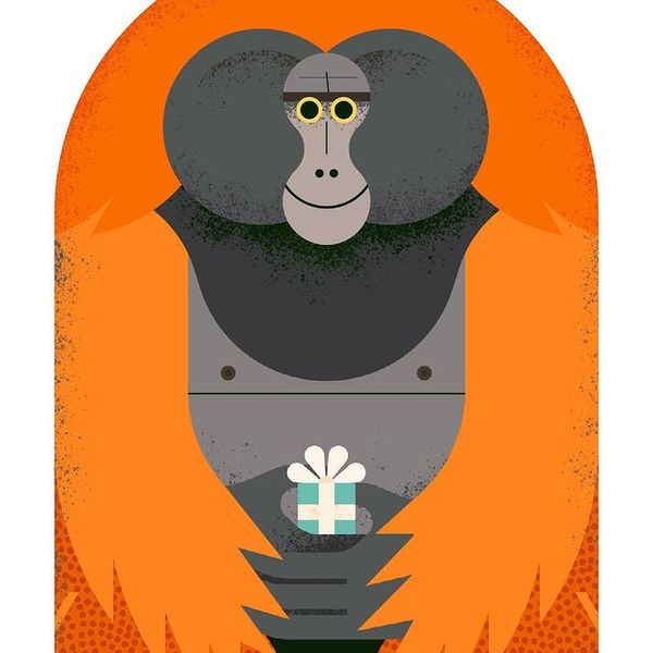 Birthday orangutan card