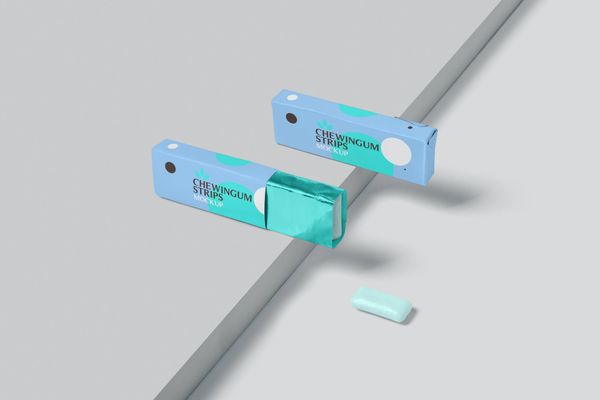 $ Chewing Gum Strips Mockups