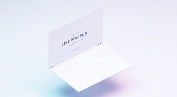 8 White Clay Apple Devices Mockups | Macbook