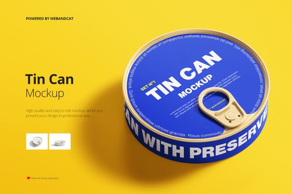 $ Tin Can Mockup