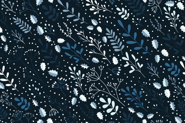 $ Winter Floral Pattern