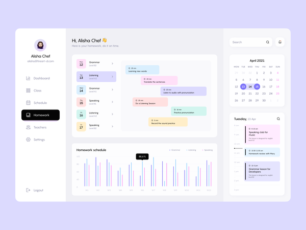 Language School Dashboard