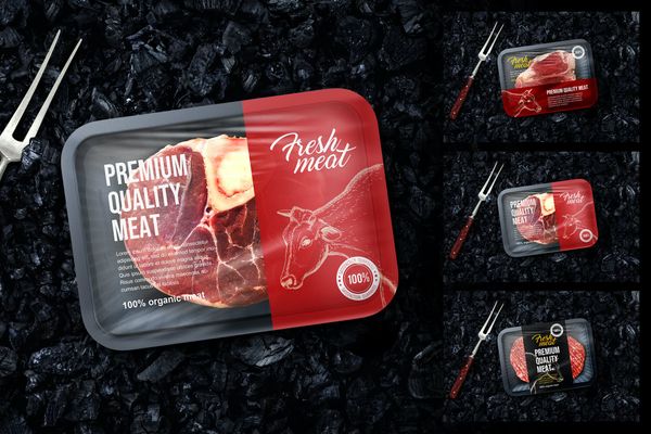 $ Meat Package Mockup