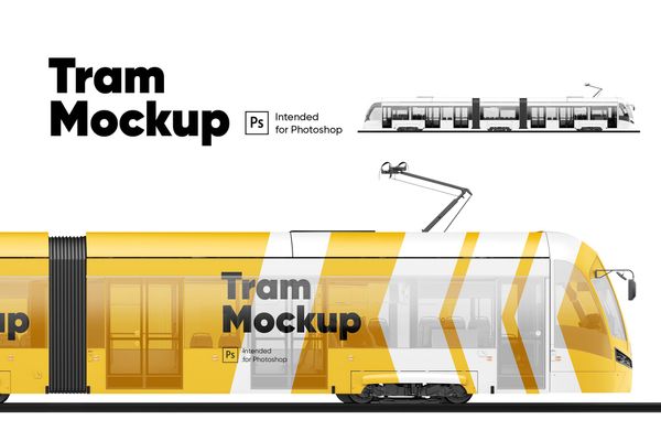 $ Tram Mockup