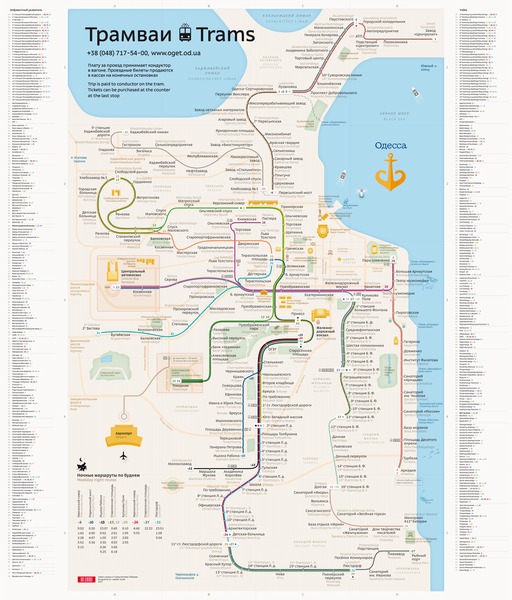 Odessa tram route map