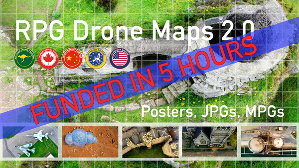RPG Drone Maps 2.0: Poster & JPGs for Tabletop Battle Maps