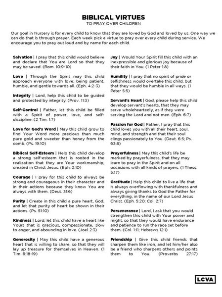 Biblical virtue Nursery