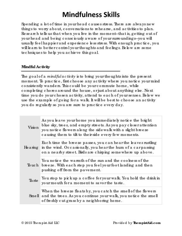Mindfulness Skills