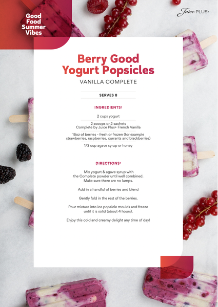 Berry Good Yogurt Popsicles