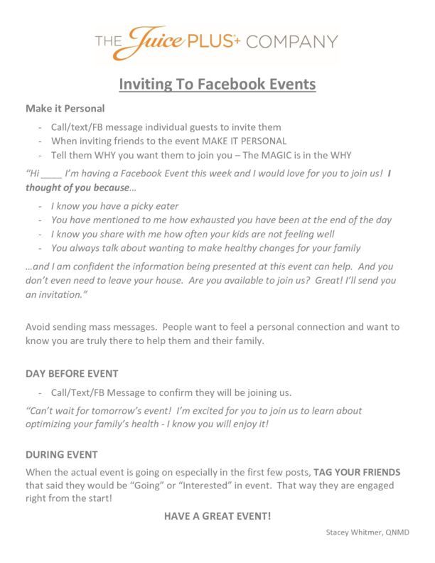Invite To FB Event