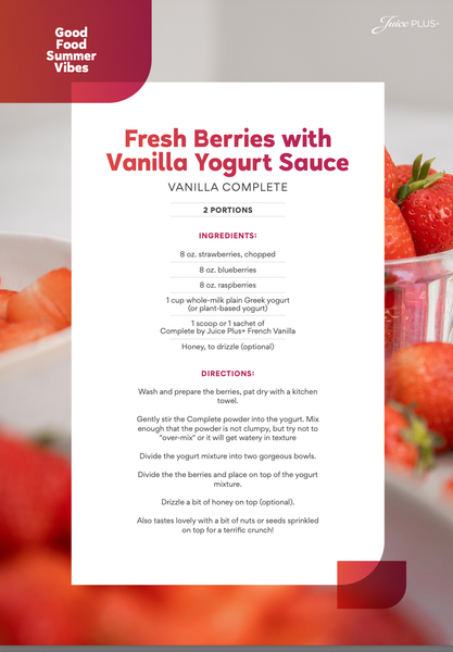Fresh Berries with Vanilla Yogurt Sauce