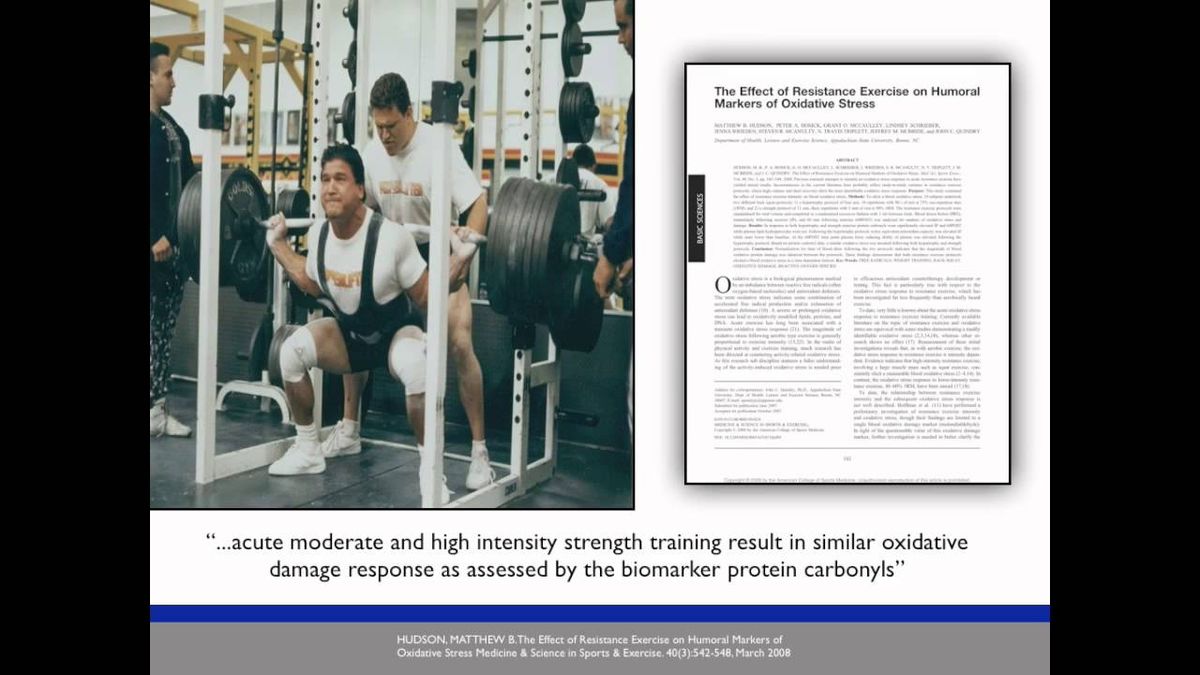 David Phillips MD -- Oxidative Stress and Athletic Performance