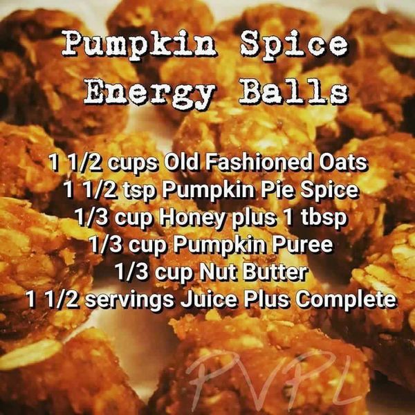 pumpkin spice energy balls