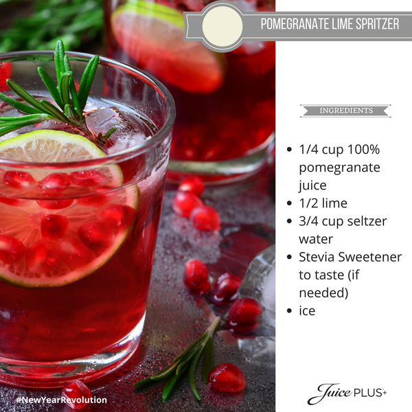Mocktail Recipe Pomegranate Lime Spritzer