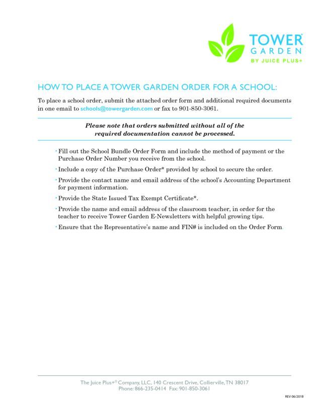 Tower Garden School Bundle 2018