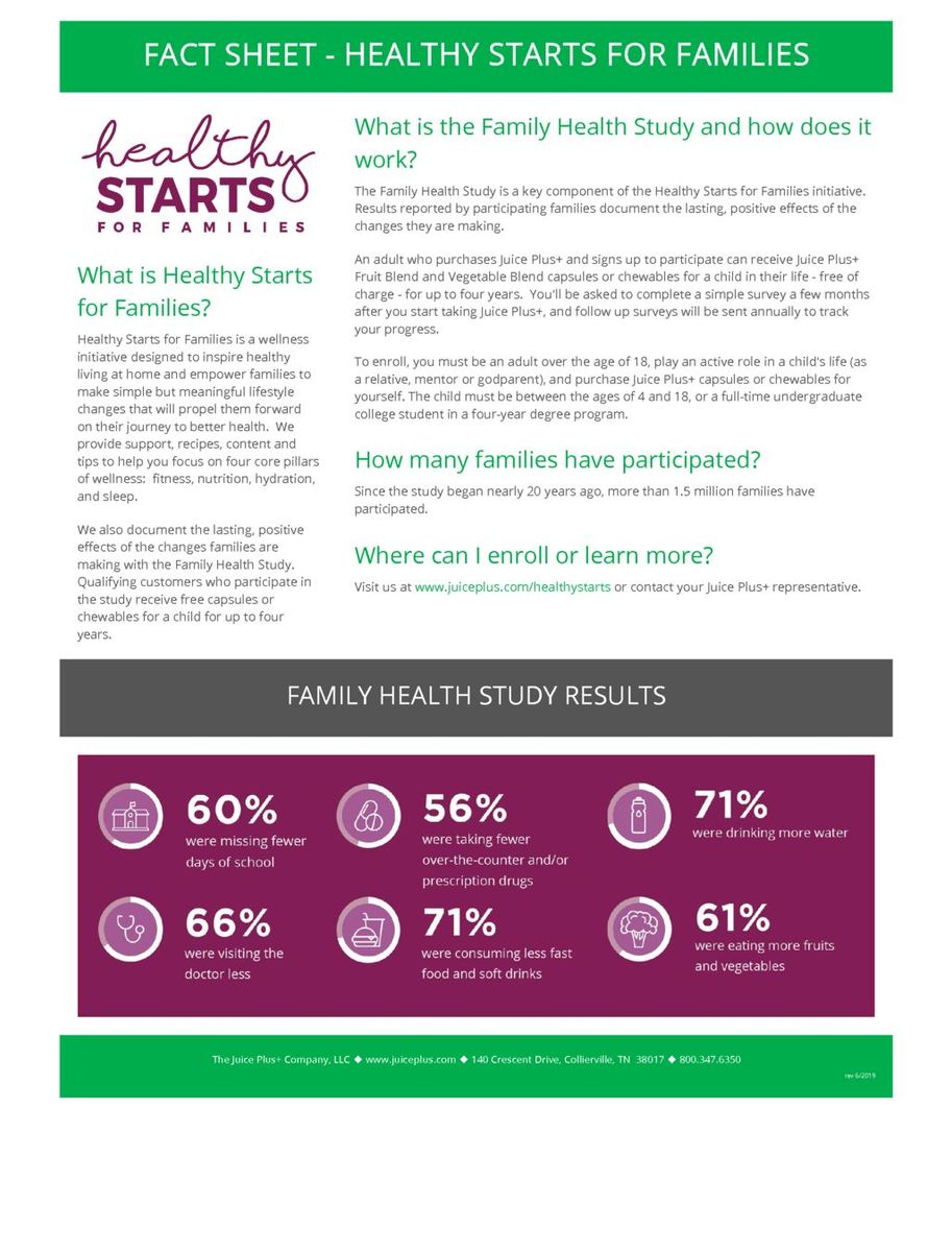 Fact Sheet - Healthy Starts for Families