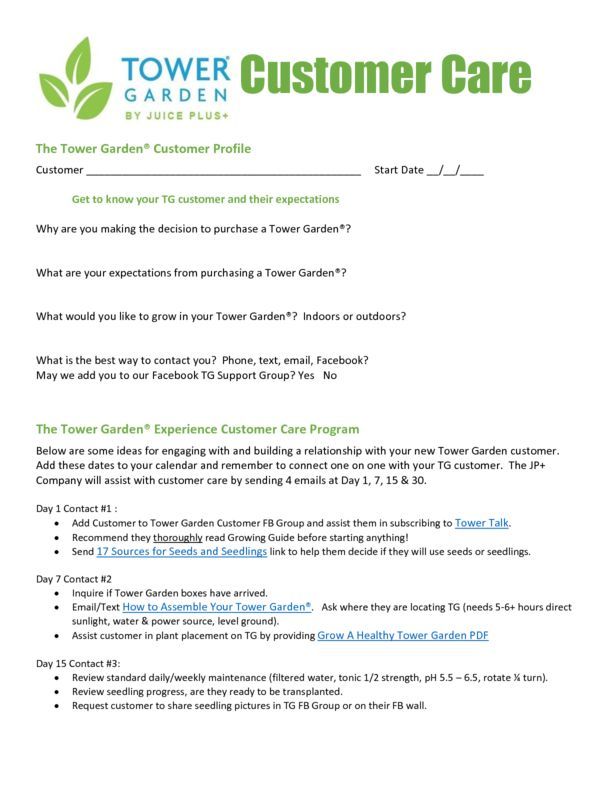 Tower Garden Customer Care