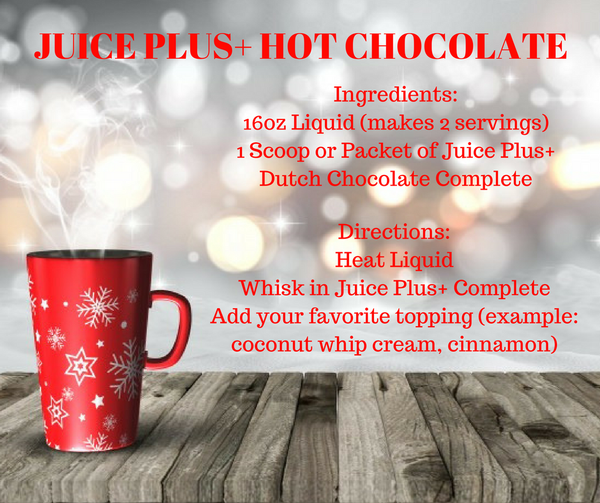 JUICE PLUS  HOT CHOCOLATE