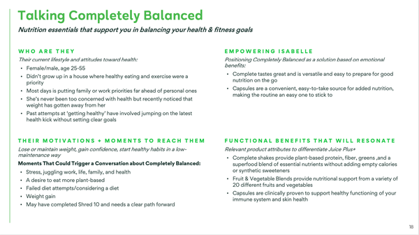 Completely Balanced Talking Points