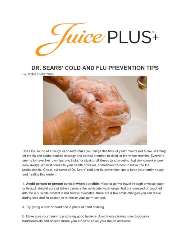 Dr. Sears Cold and Flu Prevention