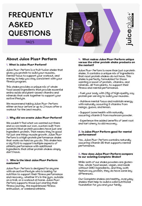 Perform FAQ - English