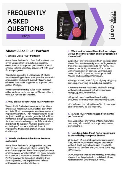 Perform FAQ - English