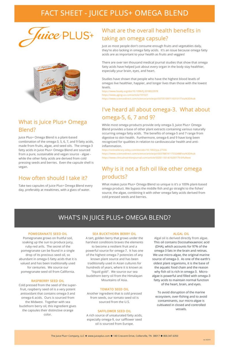 Omega Fact Sheet