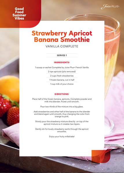 Strawberry Apricot Banana Smoothie