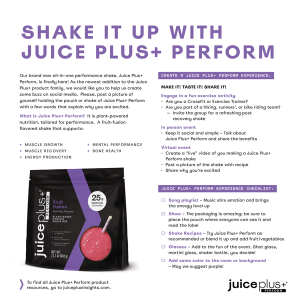 Perform Tasting Party Card ALL PARTNERS - English