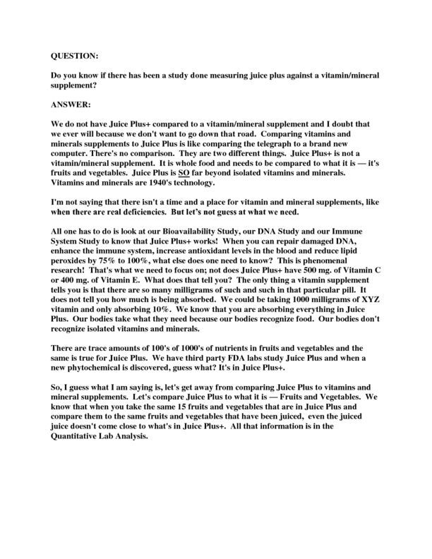 JP compared to Vitamins Explanation