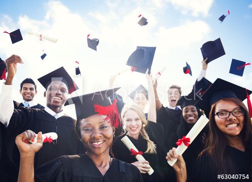 Multi-Ethnic Graduating Students Celebrating - image | Adobe Stock