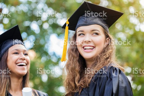 Cheerful Caucasian College Graduate Outdoors stock photo 614225394 | iStock
