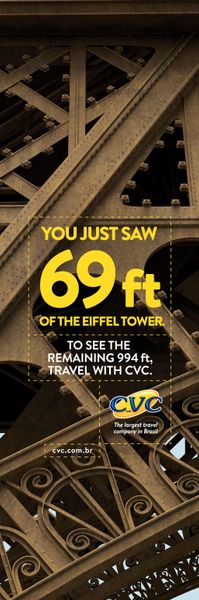 CVC Travel Print Advert By Publicis: Eiffel Tower | Ads of the World™