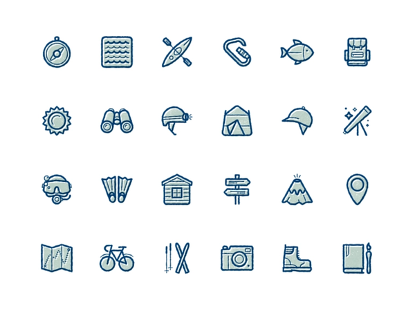 Icon style - two color