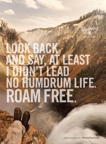 Wyoming Office of Tourism Print Advert By Barnhart Communications: Falls | Ads of the World™
