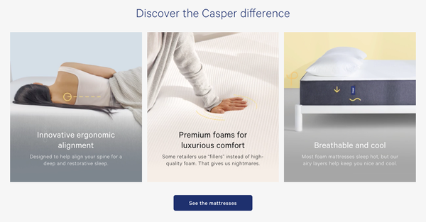 Subtle animation and benefits-driven