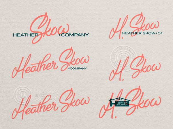 HSco 10 - variety is the spice of life branding custom green pink real estate signature script lett…