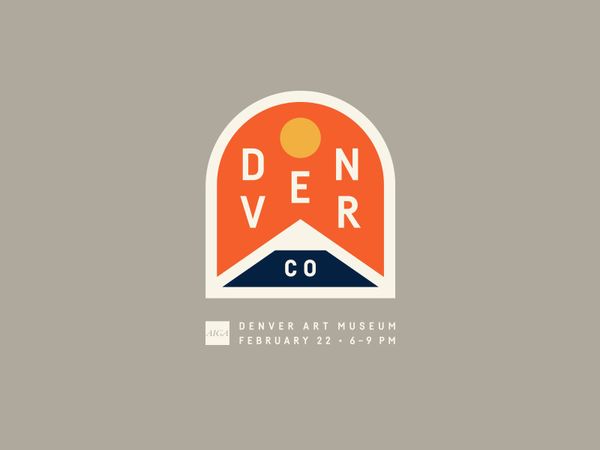 Denver crest badge mountain sun colorado