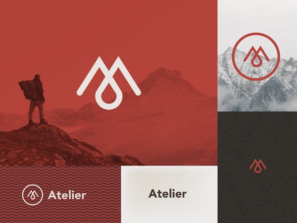Atelier Logo Design navigation ui app hike inspiration graphic design idenity mark icon seal explor…