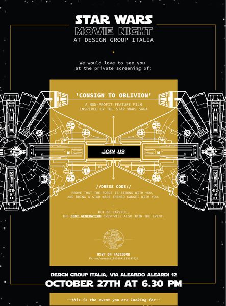 Image result for star wars movie invite