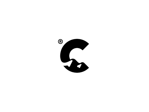 C + hills poland mountain hill loading c space negative sign mark branding logo sport