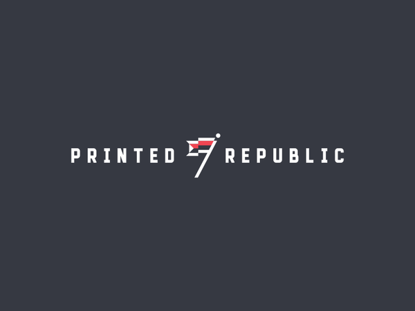 Printed Republic Logo logomark printed republic pennant mark logo identity icon flag design brandin…