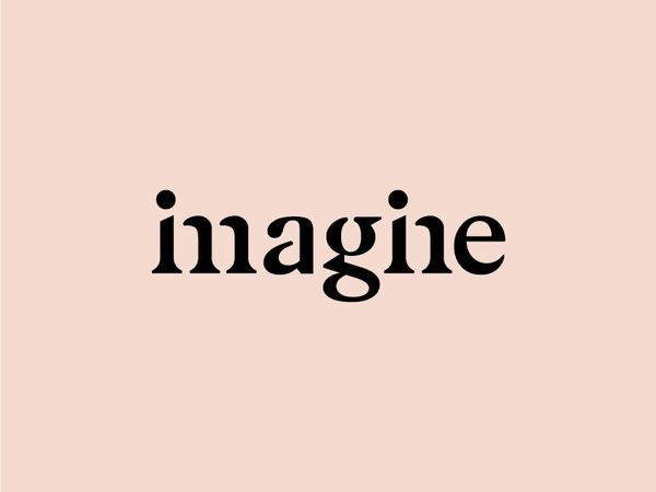 Imagine wordmark agency digital typography serif type wordmark brand logo logotype imagine