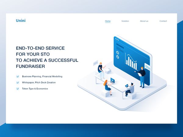 2.5D Illustration_01 illustration ui homepage website computer learning science and technology crea…