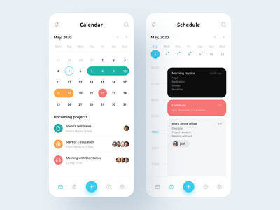 Scheduling App ui design calendar clean schedule app schedule application mobile app iphone mobile …