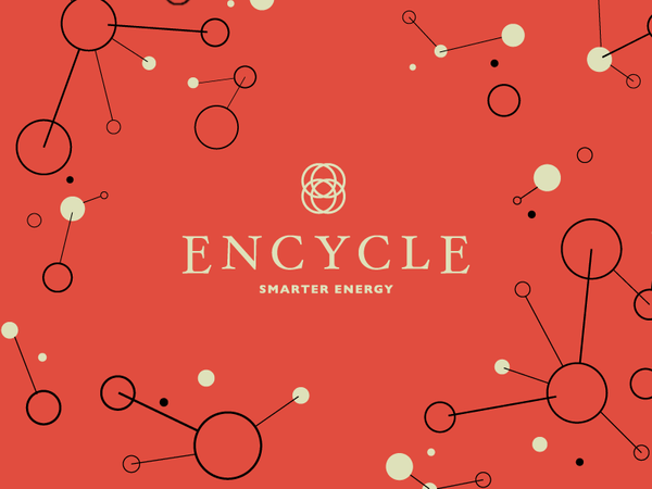 Encycle Illustration - Optimized Network energy tech science molecule dots abstract network
